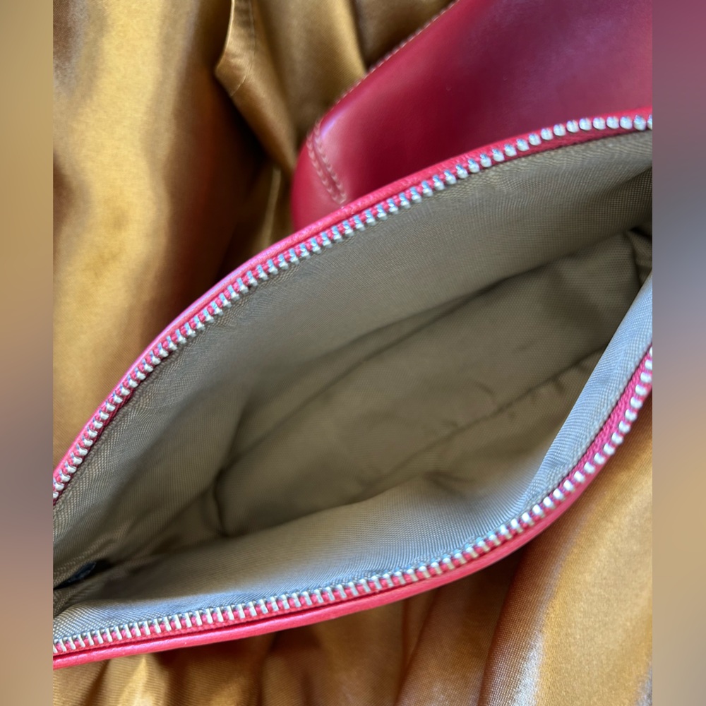 Coach Cherry Red Leather Vintage Cosmetic Pouches 🍒 - Picture 5 of 6